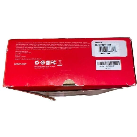 Belkin N300 4 Port Wi-Fi N Wireless Router Strong Range 300 Mbps Model F9K1007 - Picture 10 of 13